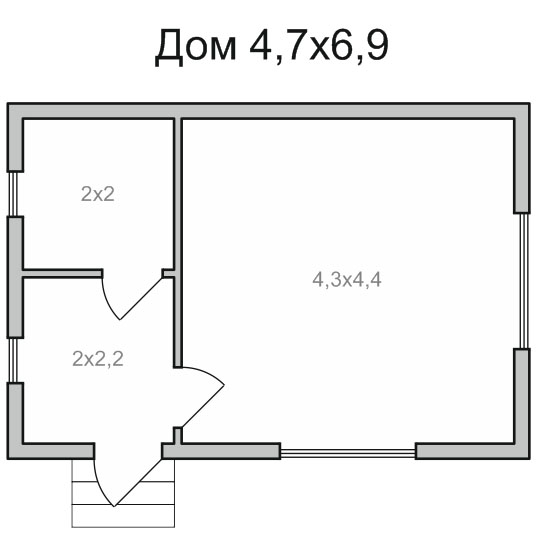 Дом 5х7 одноэтажный