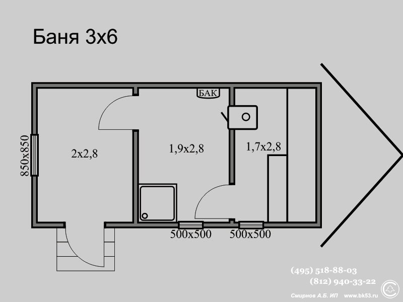 Баня 3х6 своими руками каркасная 54