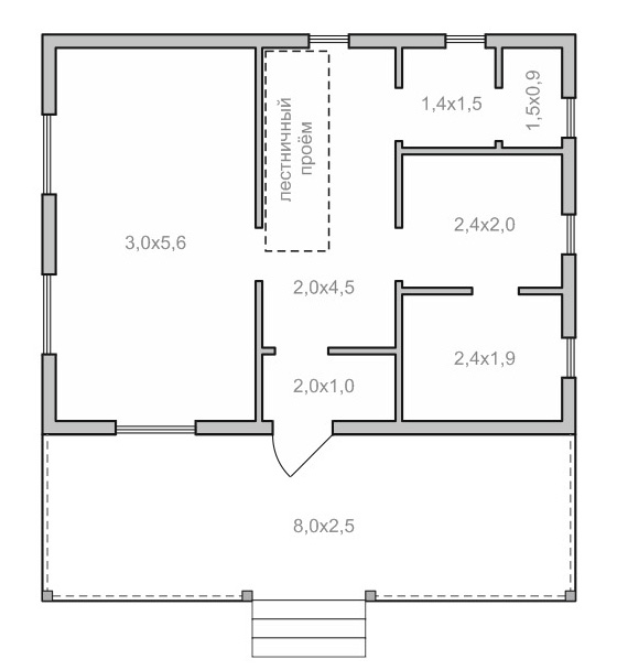 Проекты двухэтажных домов 6х8
