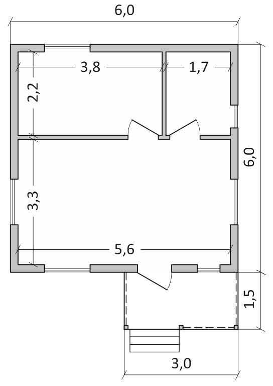 ��������� ��� 6�6 � �������� 1,5�3