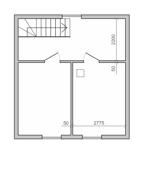 Каркасный полутораэтажный дом 6х6,5